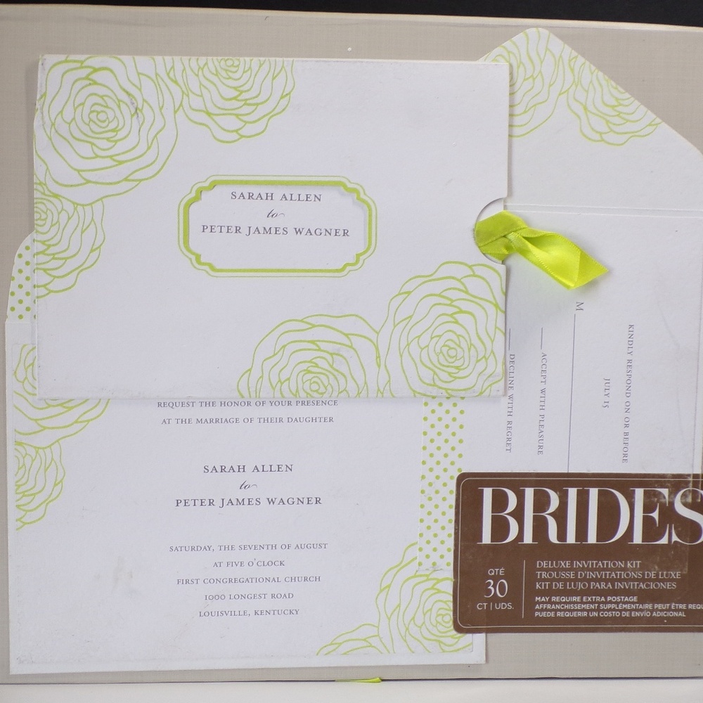 Brides Deluxe DIY wedding Invitation Kit S1594